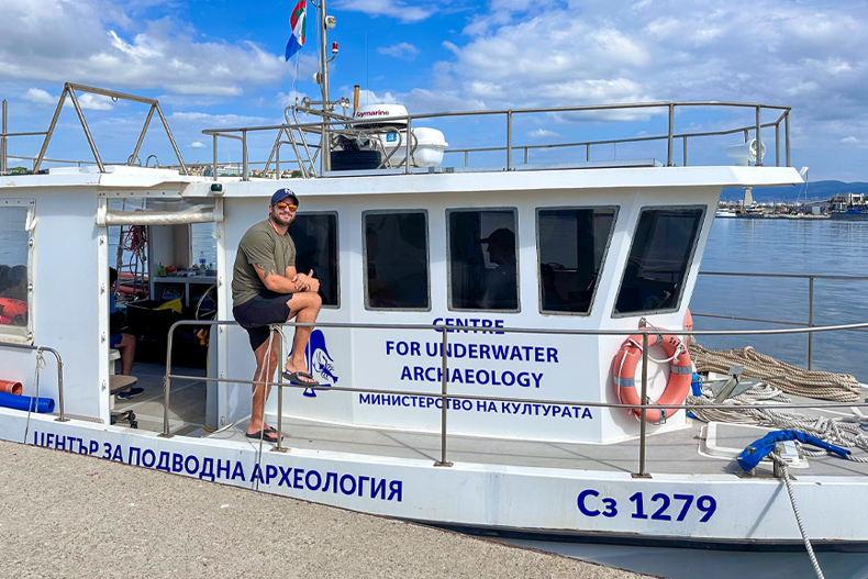 Underwater archaeologist Efrain Ocasio joined an international student dive expedition in Bulgaria this summer.